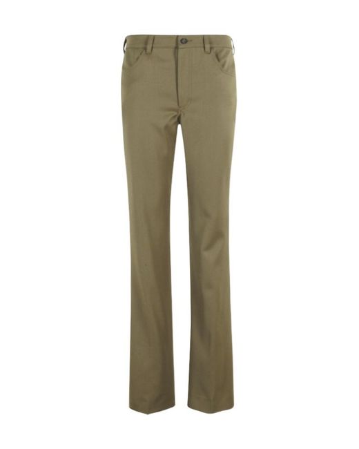 The Attico Green The Straight-Leg Jeans