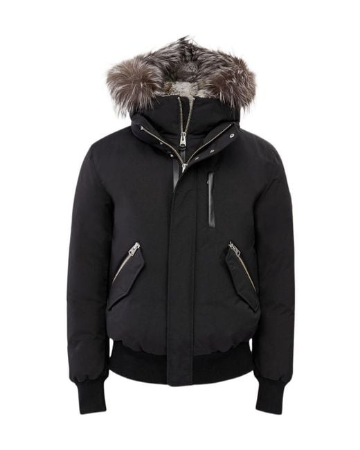 Mackage Black Logo Long-Sleeved Down Jacket for men