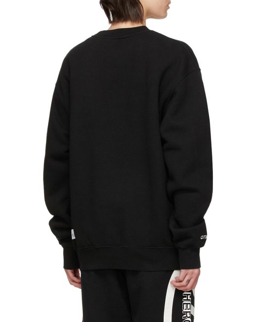 Heron Preston Black Printed Sweater for men