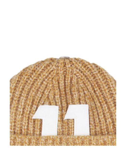we11done Natural Round Knitted Hat for men
