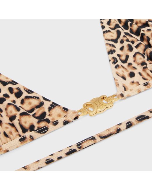 Céline Metallic Triomphe Triangle Top