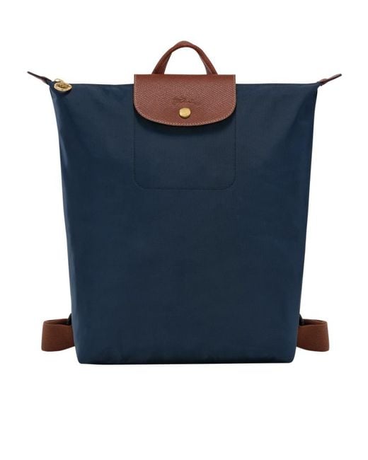 Longchamp Blue Rucksack M Le Pliage Backpack
