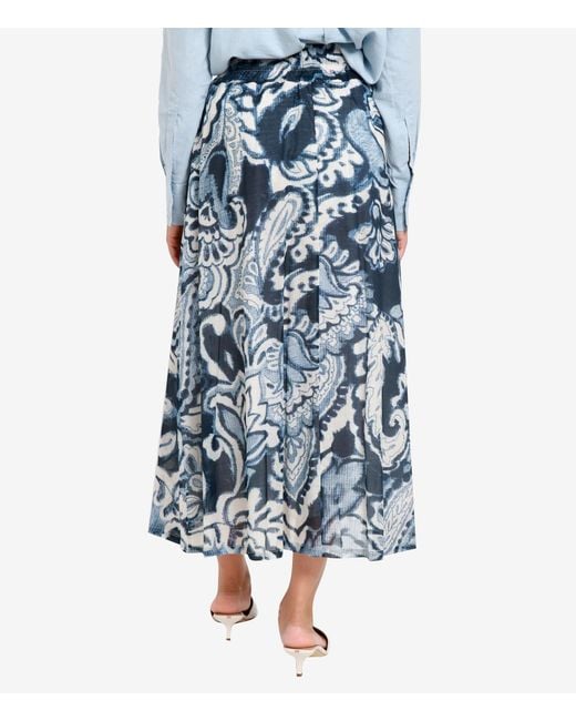 Kaos Blue Patterned Skirt