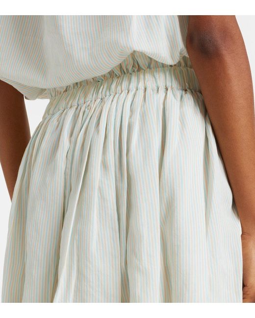Patou White Striped Miniskirt
