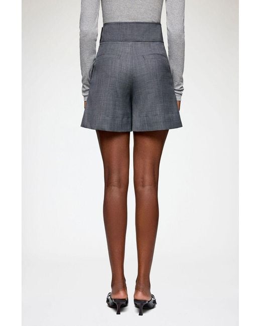Ganni Gray Tailored Bermuda Shorts