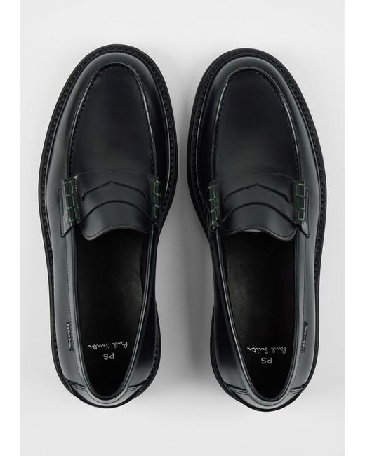 Paul Smith Black Ps Paul Smith Round Toe Loafers for men