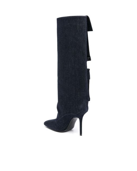 The Attico Blue The Sienna Tube Boots