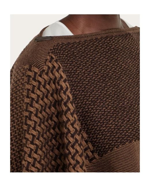 Ferragamo Brown Ferragamo Knitted Poncho