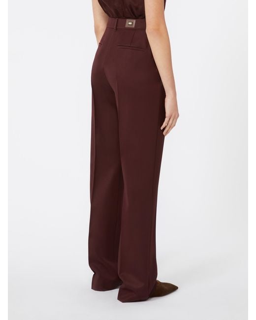 Max Mara Purple Cannes Pleated Trousers
