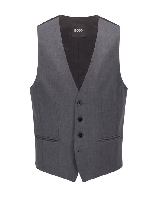 Boss Gray Formal Waistcoat for men