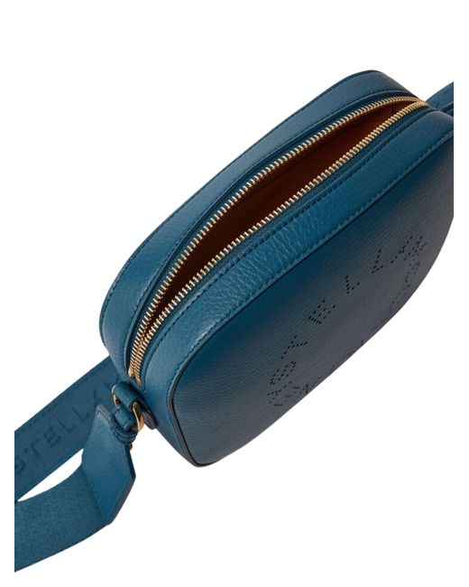 Stella McCartney Blue Logo Camera Crossbody Bag