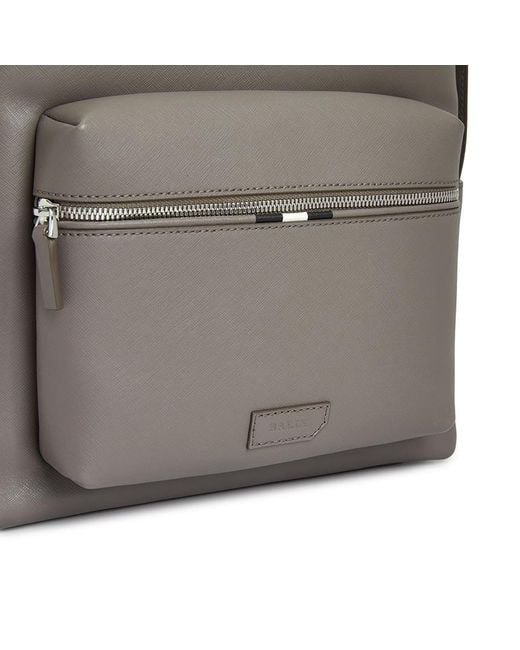 Bally Gray Zippered Backpack for men