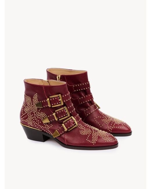 Chloé Red Chloé Susanna Ankle Boots