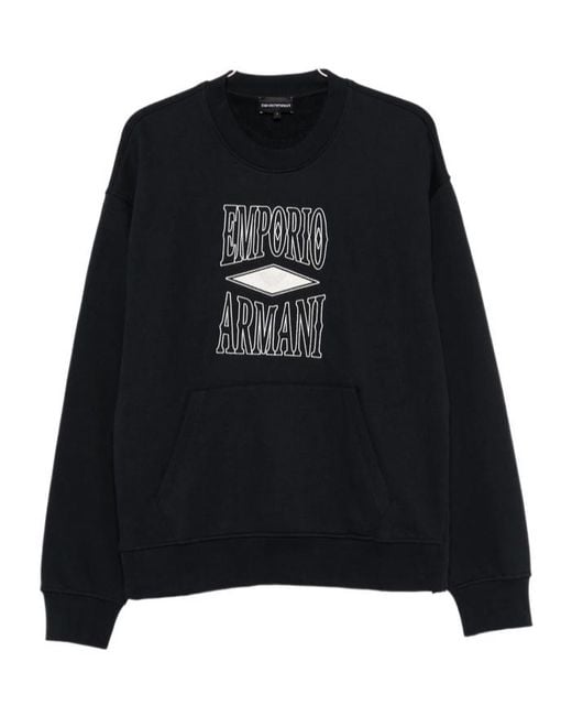 Emporio Armani Black Long-Sleeve Sweatshirt for men