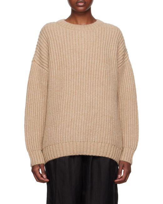 Anine Bing Natural Long-Sleeved Sweater