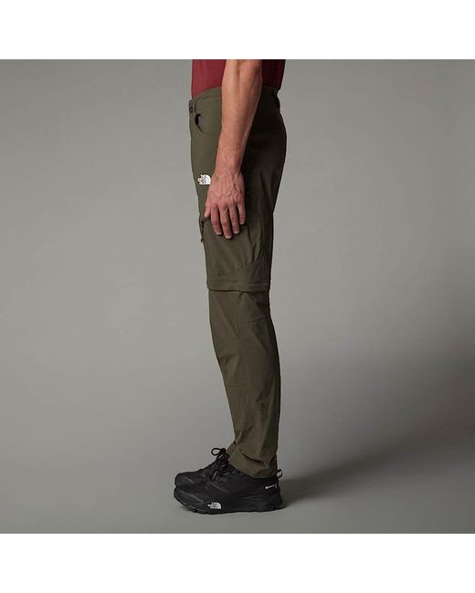 The North Face Green Exploration Convertible Regular Tapered Trousers for men