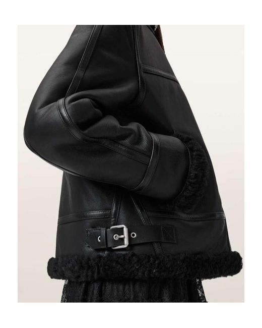 AllSaints Black Lorel Zip Jacket