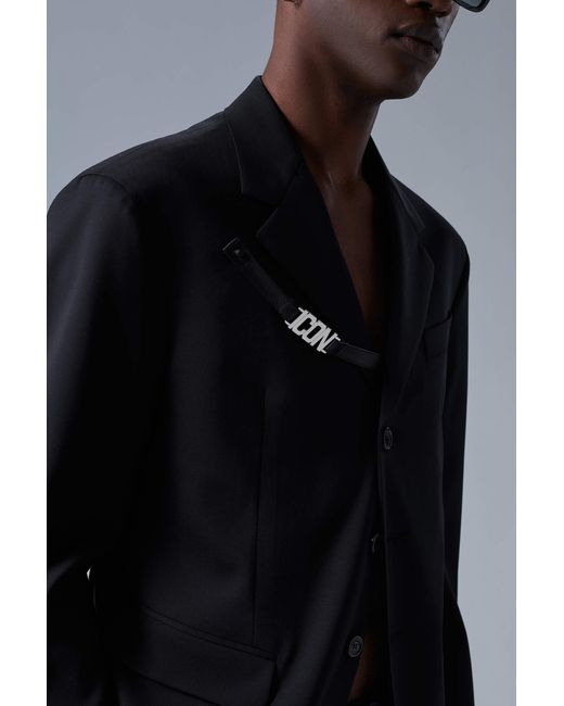 DSquared² Black Wool Single-Breasted Blazer for men