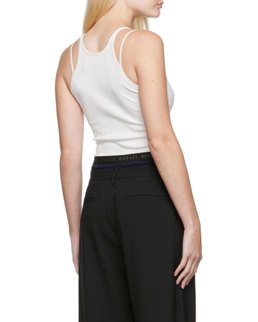 Dion Lee White Density Double-Strap Tank Top for men