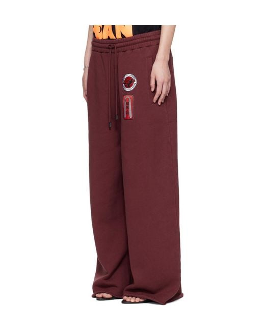 Lu'u Dan Purple Bruce Lee X Collaboration Gym Drawstring Sweatpants for men
