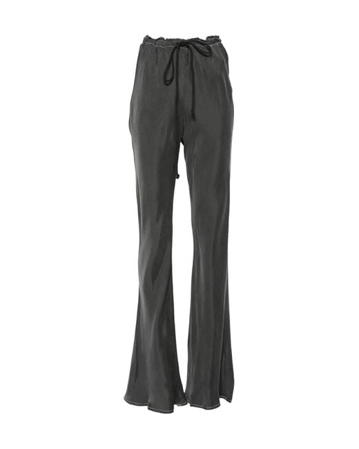 Song For The Mute Gray Drawstring-Waist Flared Trousers