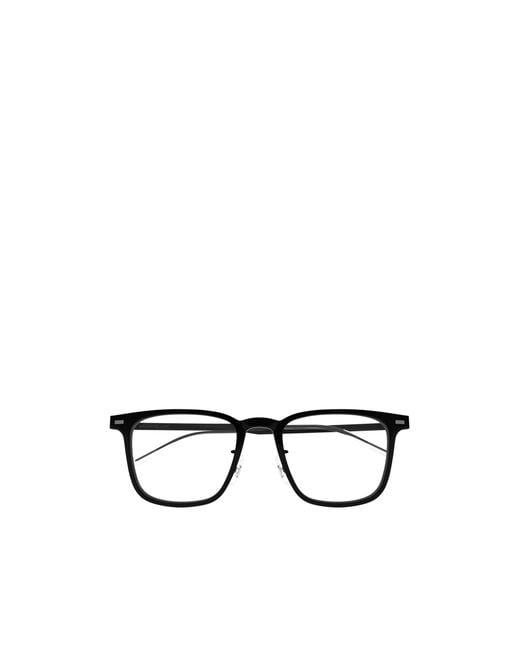 Montblanc Metallic Eyewear Square Frame Glasses for men