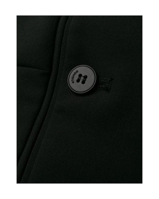 Dondup Black Logo-Plaque Cropped Slim-Fit Trousers