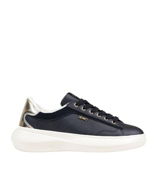 Liu Jo Blue Lace-Up Sneakers