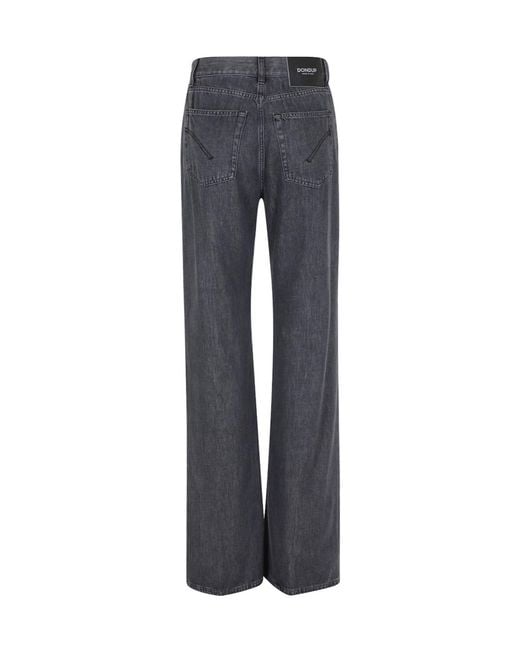 Dondup Blue Amber Wide-Leg Jeans