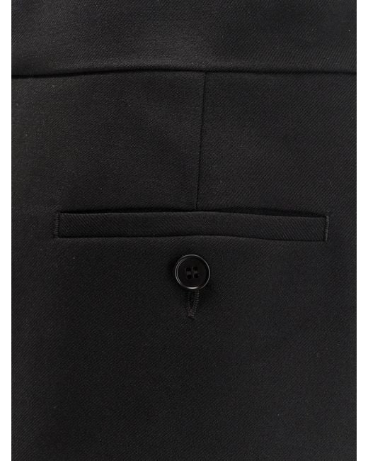 McQueen Black Cutaway Pencil Skirt