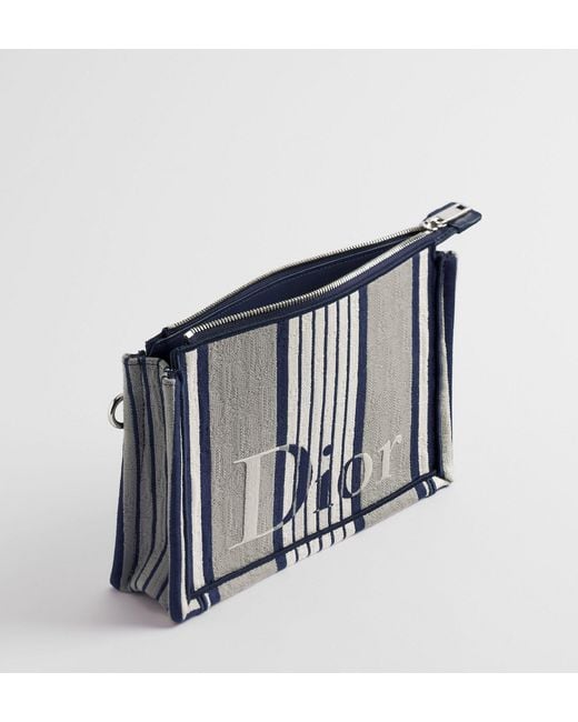 Dior Black Iviera A5 Triangle Pouch for men