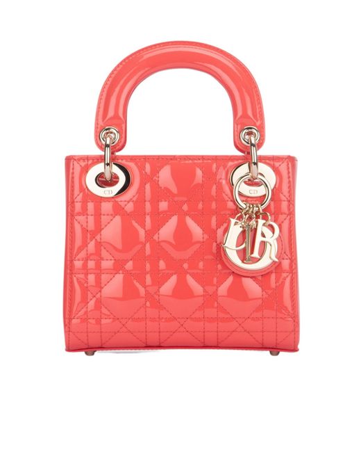 Dior Red Mini Lady Handbag