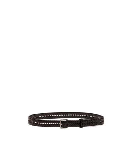 Lemaire White Buckle Fastened Braided Belt for men
