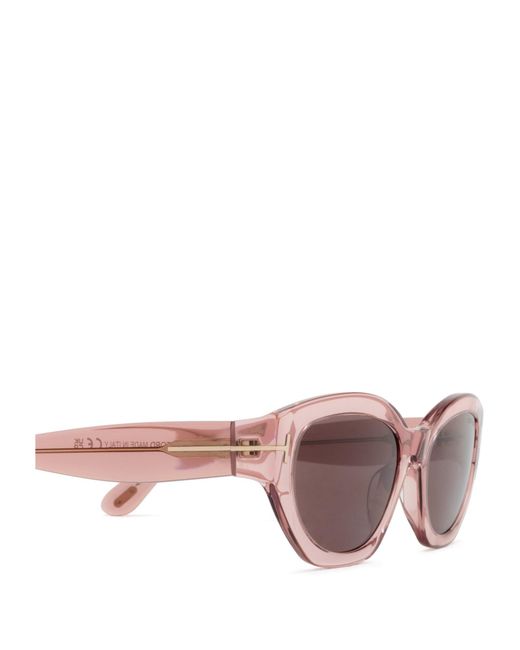 Tom Ford Pink Geometric Frame Sunglasses for men