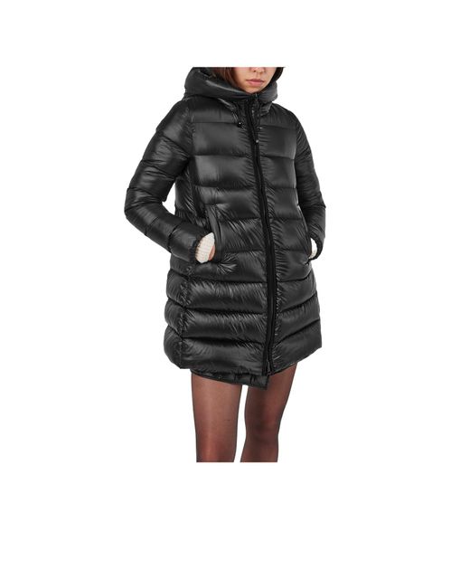 Moncler Black Medium To Long Hooded Down Jacket