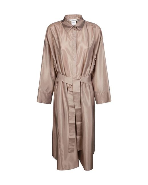 Max Mara Brown 'S Anna Long-Sleeved Dress