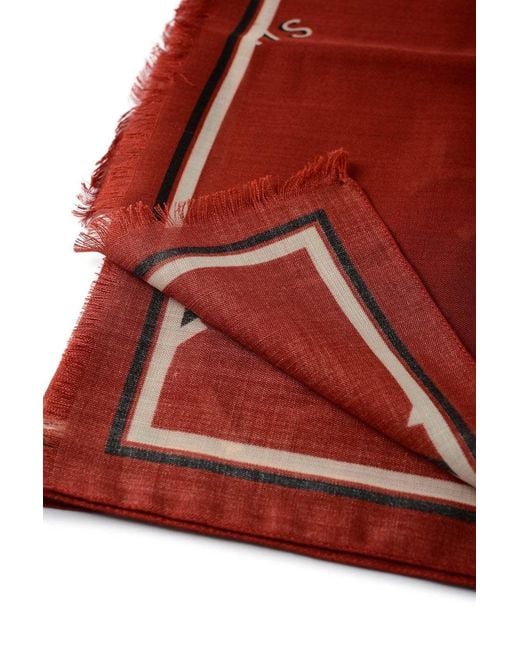 Givenchy Red Logo Scarf for men