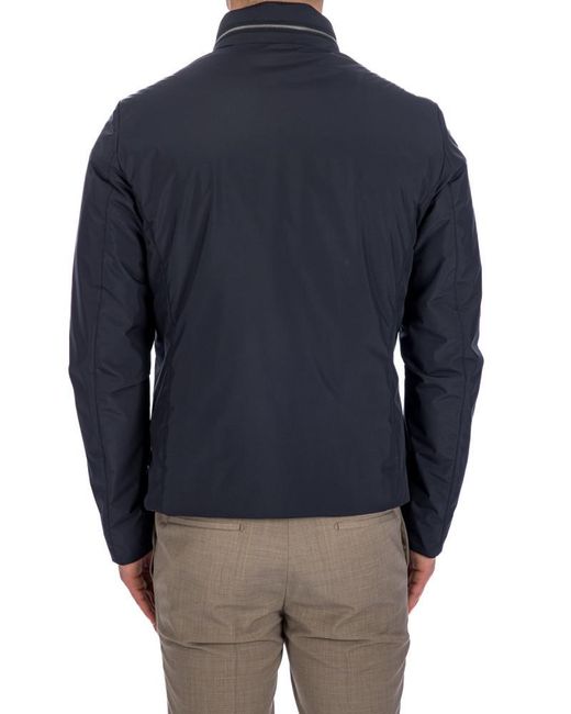Moorer Blue Long-Sleeved Casual Jacket for men
