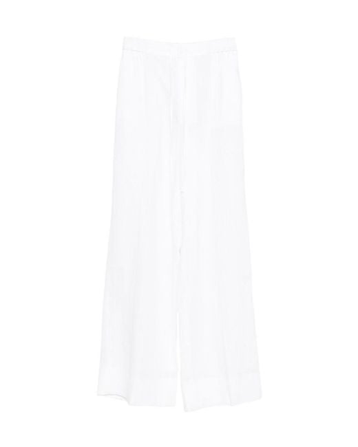 Twinset White Drawstring Trousers
