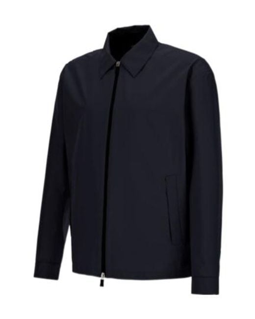 Herno Blue Gore-Tex Paclite Shacket for men