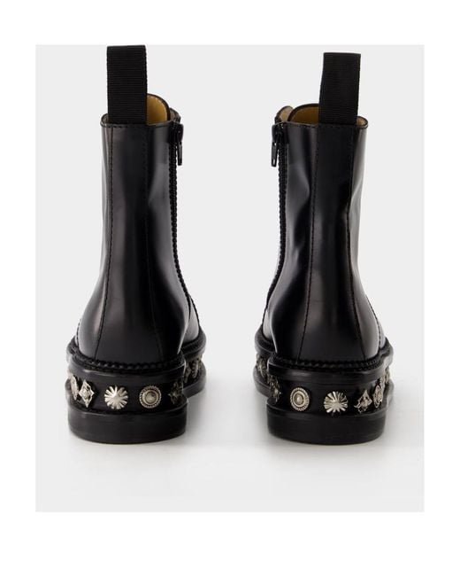 Toga Black Studded Lace-Up Boots
