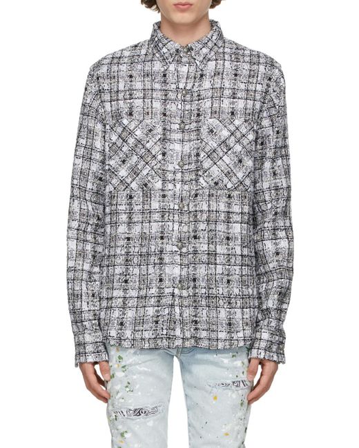Faith Connexion Gray Plaid Tweed Casual Jacket