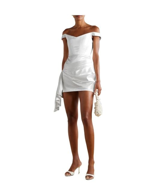 Alex Perry White Smooth Blend Mini Skirt