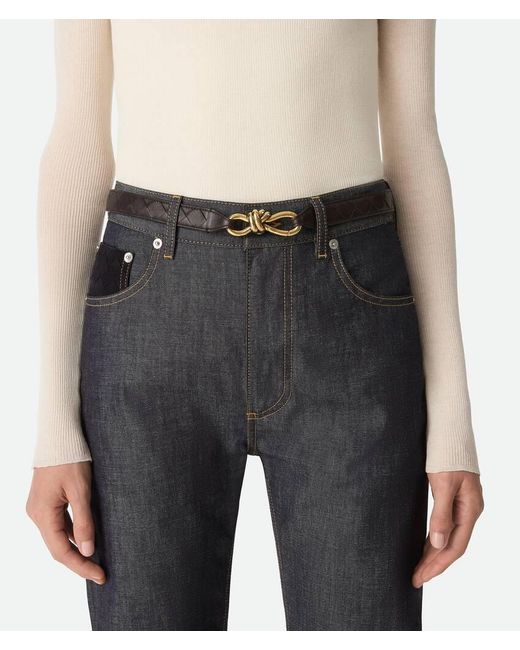 Bottega Veneta Black Belts Lamb