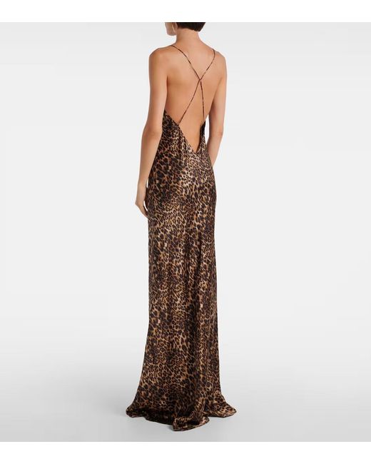Nili Lotan Brown Printed Dress Skirt