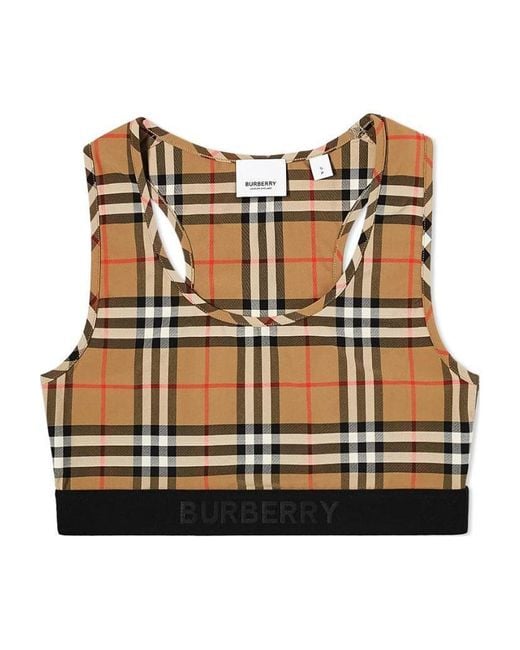 Burberry Multicolor Vintage Check Sports Bra