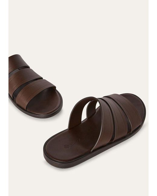 Loro Piana Brown Naha Slip-On Sandals for men