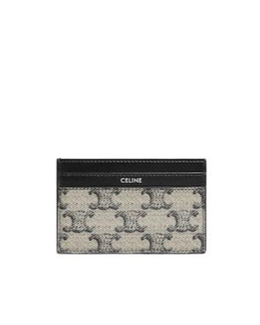Céline White Medium Card Holder for men
