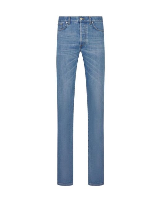 Dior Blue Long Slim-Fit Jeans for men