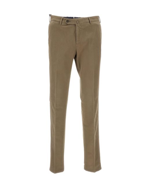 PT01 Gray Mid-Rise Slim-Cut Chinos for men